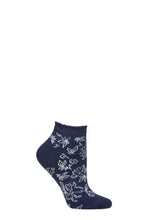 Load image into Gallery viewer, Ladies 1 Pair Thought Gollie Floral Bamboo and Organic Cotton Trainer Socks