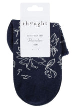 Load image into Gallery viewer, Ladies 1 Pair Thought Gollie Floral Bamboo and Organic Cotton Trainer Socks