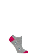 Load image into Gallery viewer, Ladies 1 Pair Thought Lily Leopard Heart Bamboo and Organic Cotton Trainer Socks
