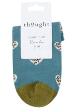 Load image into Gallery viewer, Ladies 1 Pair Thought Lily Leopard Heart Bamboo and Organic Cotton Trainer Socks