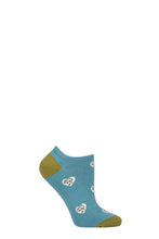 Load image into Gallery viewer, Ladies 1 Pair Thought Lily Leopard Heart Bamboo and Organic Cotton Trainer Socks