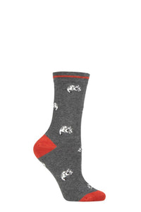 Ladies 1 Pair Thought Lula Cat Bamboo and Organic Cotton Socks