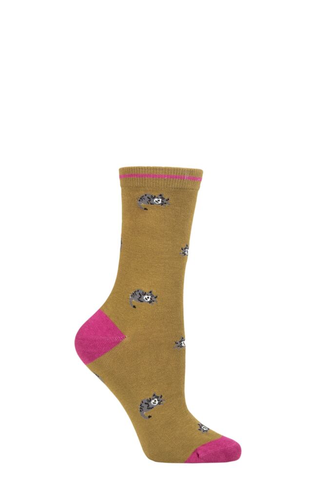 Ladies 1 Pair Thought Lula Cat Bamboo and Organic Cotton Socks