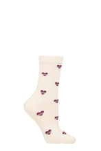 Load image into Gallery viewer, Ladies 1 Pair Thought Cretia Heart Stripe Bamboo and Organic Cotton Socks