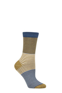 Ladies 1 Pair Thought Katleen Stripe Bamboo and Organic Cotton Socks