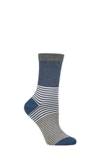 Load image into Gallery viewer, Ladies 1 Pair Thought Katleen Stripe Bamboo and Organic Cotton Socks