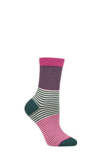 Load image into Gallery viewer, Ladies 1 Pair Thought Katleen Stripe Bamboo and Organic Cotton Socks