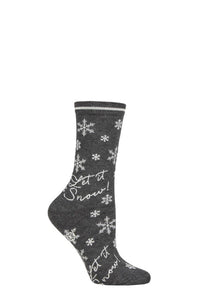 Ladies 1 Pair Thought Bobbie Snow Bamboo and Organic Cotton Socks