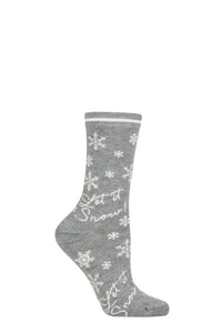 Ladies 1 Pair Thought Bobbie Snow Bamboo and Organic Cotton Socks