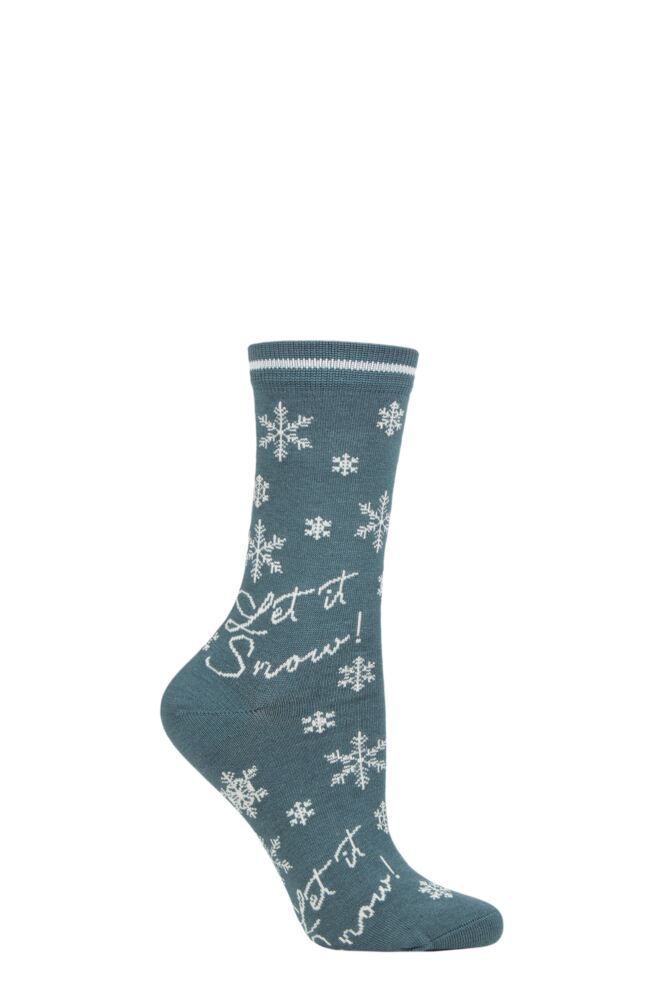 Ladies 1 Pair Thought Bobbie Snow Bamboo and Organic Cotton Socks