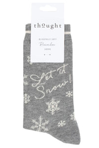 Ladies 1 Pair Thought Bobbie Snow Bamboo and Organic Cotton Socks