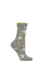 Load image into Gallery viewer, Ladies 1 Pair Thought Sketchy Floral Organic Cotton and Bamboo Socks