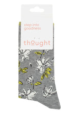 Load image into Gallery viewer, Ladies 1 Pair Thought Sketchy Floral Organic Cotton and Bamboo Socks