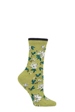 Load image into Gallery viewer, Ladies 1 Pair Thought Sketchy Floral Organic Cotton and Bamboo Socks