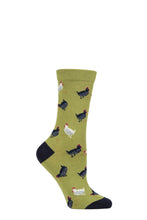 Load image into Gallery viewer, Ladies 1 Pair Thought Cute Chicken Organic Cotton and Bamboo Socks