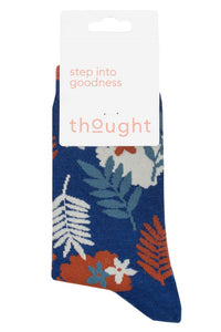 Ladies 1 Pair Thought Palm Leaf Bamboo and Organic Cotton Socks