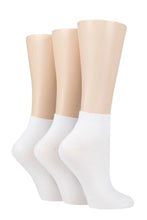 Load image into Gallery viewer, Ladies 3 Pair Elle Ribbed Bamboo Ankle Socks