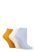 Load image into Gallery viewer, Ladies 3 Pair Elle Ribbed Bamboo Ankle Socks