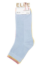 Load image into Gallery viewer, Ladies 3 Pair Elle Ribbed Bamboo Ankle Socks
