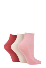 Load image into Gallery viewer, Ladies 3 Pair Elle Ribbed Bamboo Ankle Socks