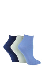 Load image into Gallery viewer, Ladies 3 Pair Elle Ribbed Bamboo Ankle Socks