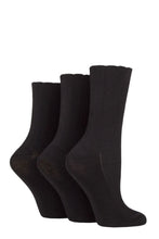 Load image into Gallery viewer, Ladies 3 Pair Elle Ribbed Bamboo Socks with Scallop Top