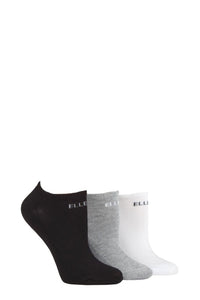 Ladies 3 Pair Elle Bamboo Cushioned No Shows