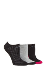 Load image into Gallery viewer, Ladies 3 Pair Elle Bamboo Cushioned No Shows
