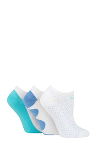 Ladies 3 Pair Elle Bamboo Cushioned No Shows