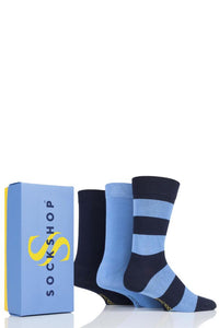 Mens 3 Pair SOCKSHOP Bamboo Bright Gift Boxed Socks