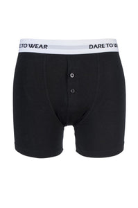 Mens 1 Pack SockShop Dare to Wear Bamboo Button Front Boxer Trunks