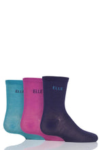 Load image into Gallery viewer, Girls 3 Pair Young Elle Plain Bamboo Socks